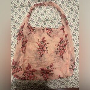 Sherri Hill Pink Floral Shoulder Bag